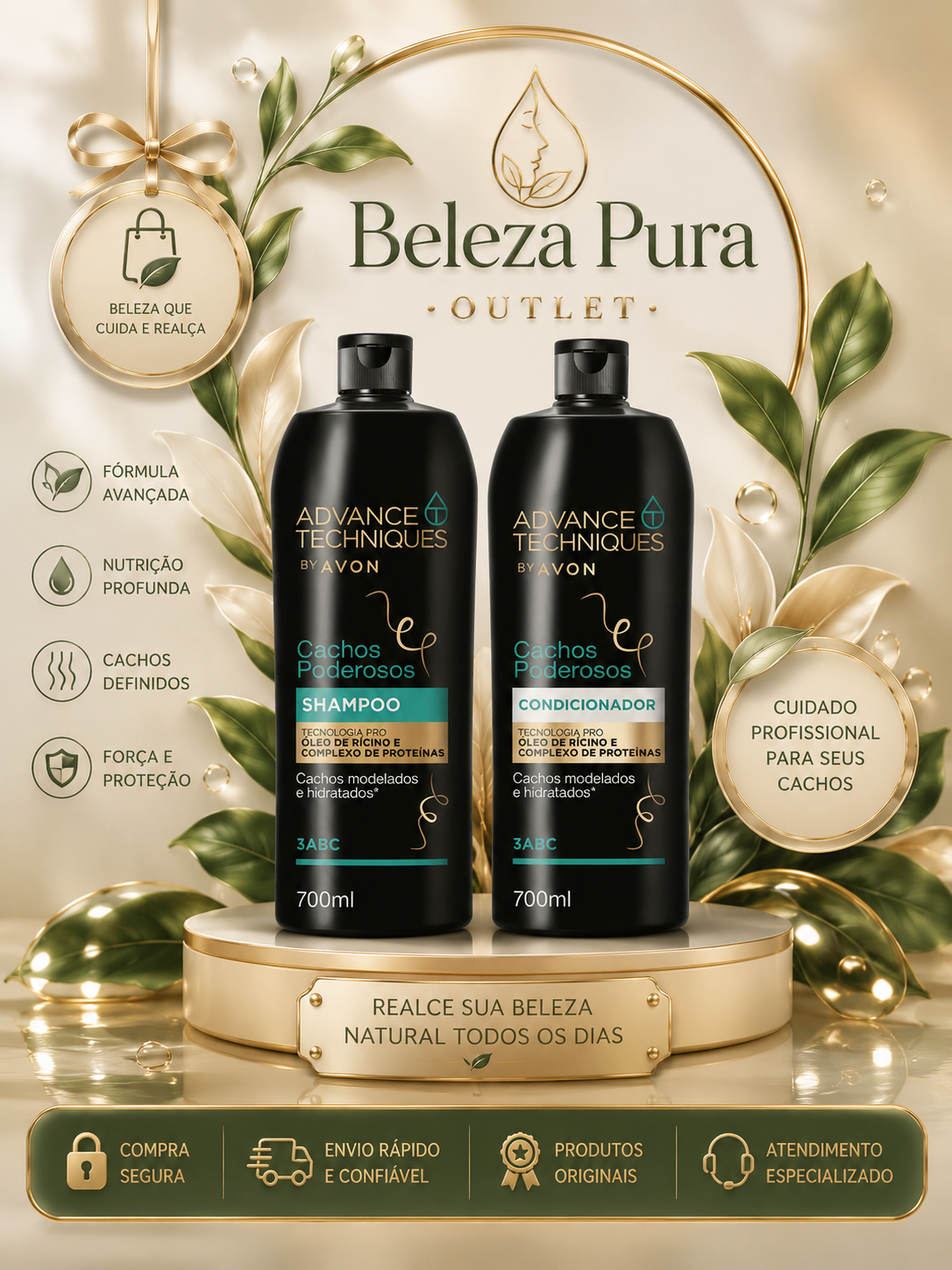 Linha de cuidados para os cabelos